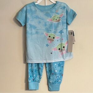 Star Wars Baby Yoda 2-Piece Pajama Set - Girls 4 NWT